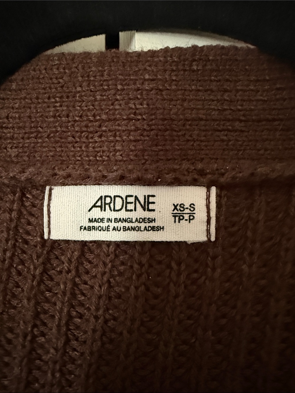 Ardene Brown Ribbed Open-Front Cardigan - Picture 2 of 2